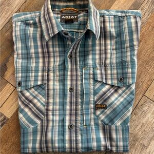 Ariat Blue Plaid Button-Up Shirt